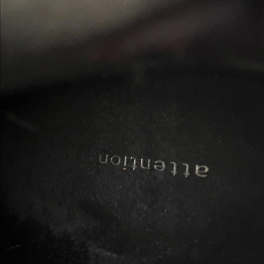 Attention Navy Floral Embroidered Ankle Boots - Picture 9 of 9